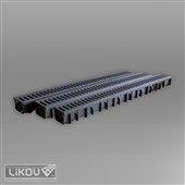 LIKOV Likodrain® set mříž + žlab WLC-SET 3-PP polypropylen š.100mm,výška 35mm, komplet 3ks